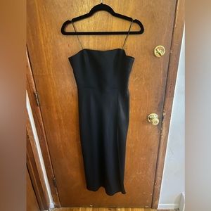 Amanda Uprichard Mandy Midi Dress, Black M